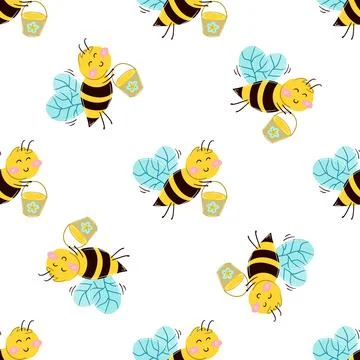 Seamless pattern. Spring print perfect for children's textile design, decor Stock Illustration