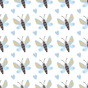 Seamless pattern. Spring print perfect for children's textile design, decor イラスト素材