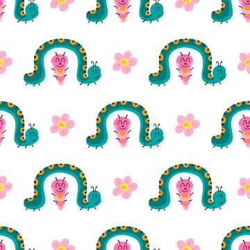 Seamless pattern. Spring print perfect for children's textile design, decor Stock Illustration