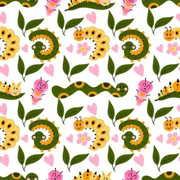 Seamless pattern. Spring print perfect for children's textile design, decor Stock Illustration