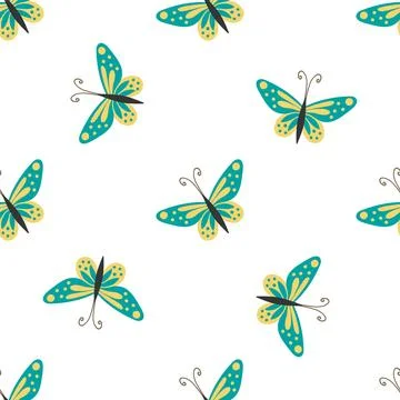 Seamless pattern. Spring print perfect for children's textile design, decor Stock Illustration