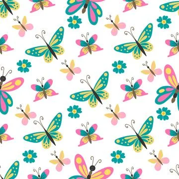 Seamless pattern. Spring print perfect for children's textile design, decor Stock Illustration