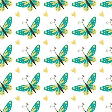 Seamless pattern. Spring print perfect for children's textile design, decor イラスト素材