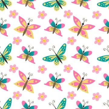 Seamless pattern. Spring print perfect for children's textile design, decor Stock Illustration