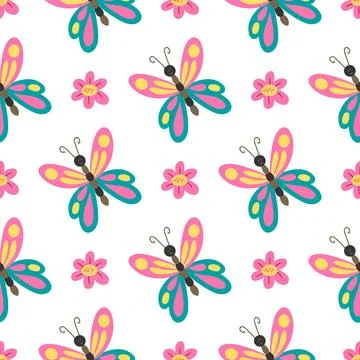 Seamless pattern. Spring print perfect for children's textile design, decor Stock Illustration