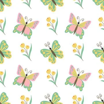 Seamless pattern. Spring print perfect for children's textile design, decor Stock Illustration