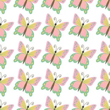 Seamless pattern. Spring print perfect for children's textile design, decor Stock Illustration
