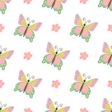 Seamless pattern. Spring print perfect for children's textile design, decor Stock Illustration