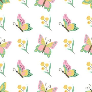 Seamless pattern. Spring print perfect for children's textile design, decor イラスト素材