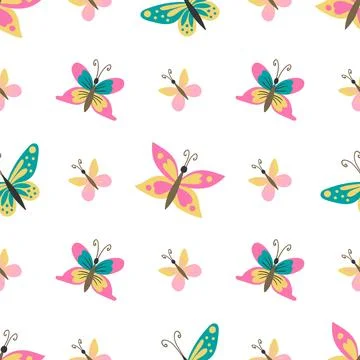 Seamless pattern. Spring print perfect for children's textile design, decor Stock Illustration