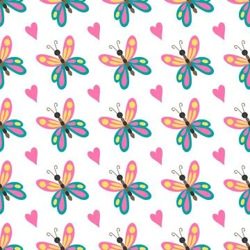 Seamless pattern. Spring print perfect for children's textile design, decor イラスト素材