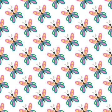 Seamless pattern. Spring print perfect for children's textile design, decor イラスト素材