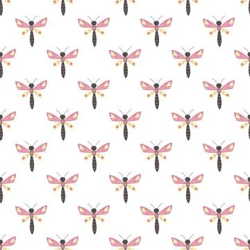 Seamless pattern. Spring print perfect for children's textile design, decor Illustrazione stock