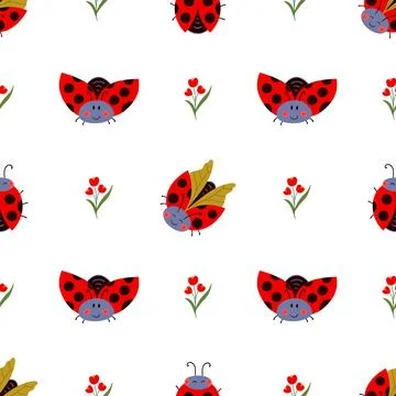 Seamless pattern. Spring print perfect for children's textile design, decor イラスト素材
