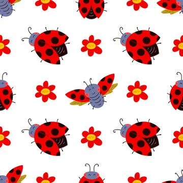 Seamless pattern. Spring print perfect for children's textile design, decor イラスト素材