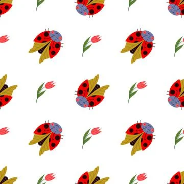 Seamless pattern. Spring print perfect for children's textile design, decor Stock Illustration