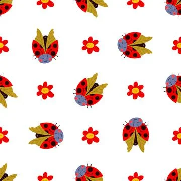 Seamless pattern. Spring print perfect for children's textile design, decor イラスト素材