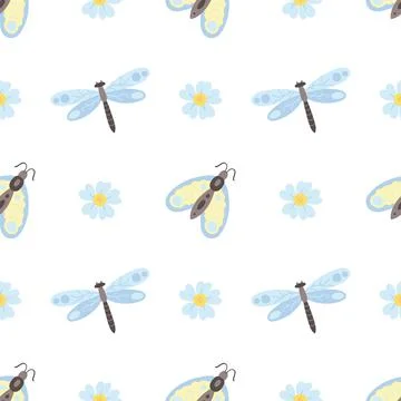Seamless pattern. Spring print perfect for children's textile design, decor Stock Illustration