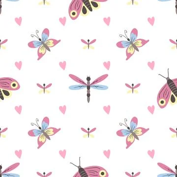Seamless pattern. Spring print perfect for children's textile design, decor イラスト素材