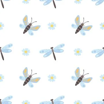 Seamless pattern. Spring print perfect for children's textile design, decor イラスト素材