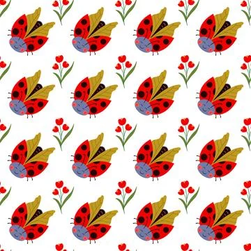 Seamless pattern. Spring print perfect for children's textile design, decor Stockillustratie