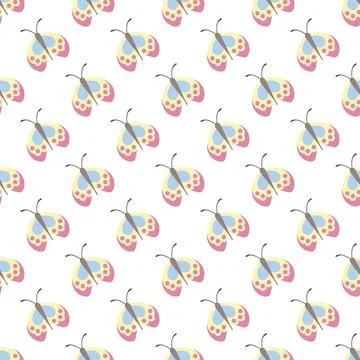 Seamless pattern. Spring print perfect for children's textile design, decor Illustrazione stock