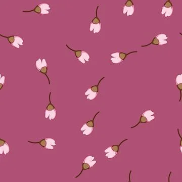 Seamless pattern spring sakura cherry blossom cartoon vector Illustrazione stock