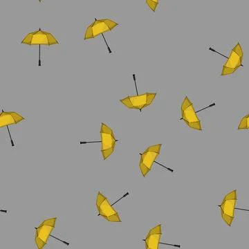 Seamless pattern spring umbrella rain cartoon vector 库存插图