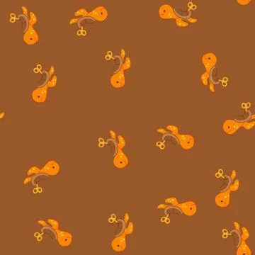Seamless pattern spring wind up toy cartoon vector イラスト素材