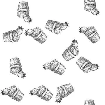 Seamless pattern sprinkles cupcake sketch hand drawn 스톡 일러스트
