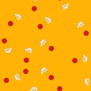 Seamless pattern sprint speed basketball ball cartoon vector Stock Illustration