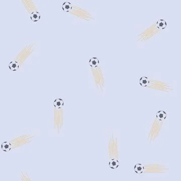 Seamless pattern sprint speed soccer ball cartoon vector Stock Illustration