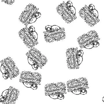 Seamless pattern sprout sprouted sketch hand drawn Illustrazione stock