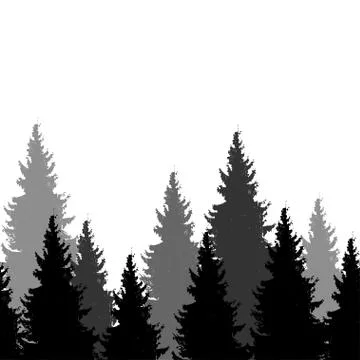 Seamless pattern with spruce trees. Endless background. Design elements for w イラスト素材