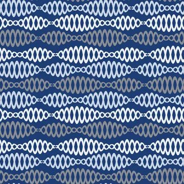 Seamless pattern on a square background - chains - DNA or bijuteria. Design イラスト素材