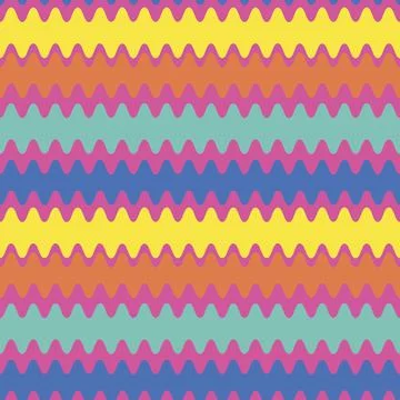 Seamless pattern on a square background - color waves. Geometry, abstraction Illustrazione stock