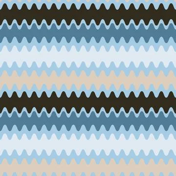 Seamless pattern on a square background - color waves. Geometry, abstraction Illustrazione stock