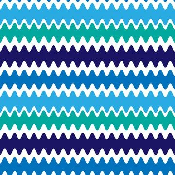 Seamless pattern on a square background - color waves. Geometry, abstraction Stock Illustration