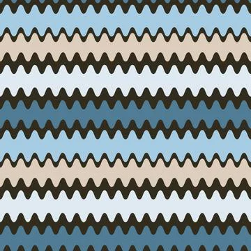 Seamless pattern on a square background - color waves. Geometry, abstraction Stock Illustration