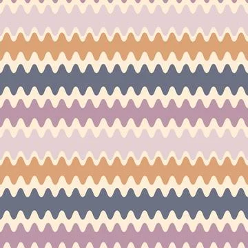 Seamless pattern on a square background - color waves. Geometry, abstraction Stock Illustration