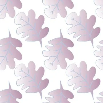 Seamless pattern on a square background - oak leaves - abstraction, surreal.  Stock Illustration