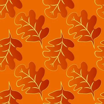 Seamless pattern on a square background - oak leaves - abstraction, surreal.  스톡 일러스트