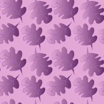 Seamless pattern on a square background - oak leaves - abstraction, surreal.  Illustrazione stock