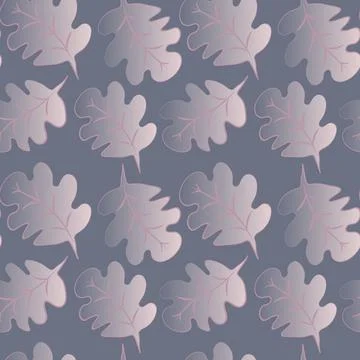 Seamless pattern on a square background - oak leaves - abstraction, surreal.  Illustrazione stock