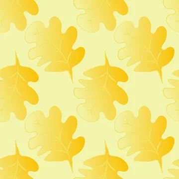 Seamless pattern on a square background - oak leaves - abstraction, surreal.  Stock Illustration