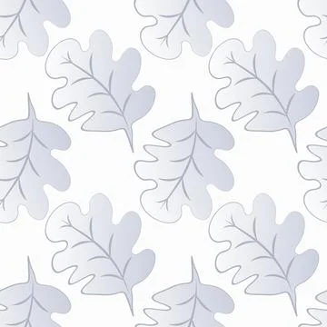 Seamless pattern on a square background - oak leaves - abstraction, surreal.  Illustrazione stock