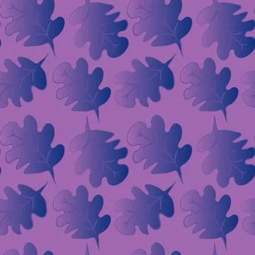 Seamless pattern on a square background - oak leaves - abstraction, surreal.  Illustrazione stock