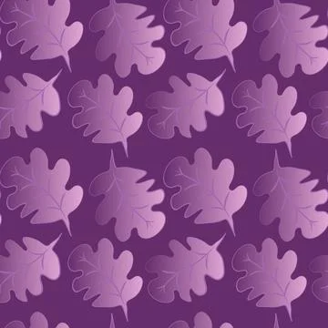 Seamless pattern on a square background - oak leaves - abstraction, surreal.  Stock Illustration