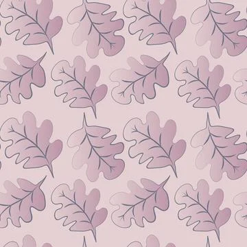 Seamless pattern on a square background - oak leaves - abstraction, surreal.  Stock Illustration