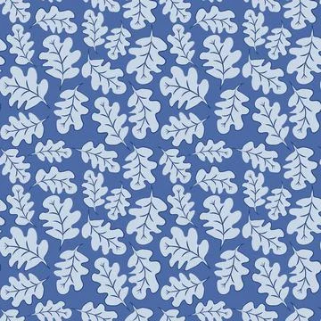 Seamless pattern on a square background - oak leaves - abstraction, surreal.  Stock Illustration